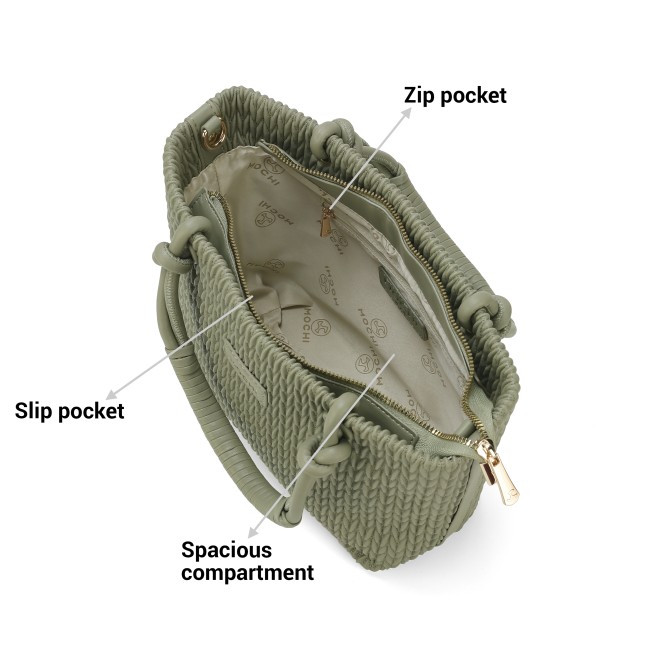Mochi Women Green Casual Satchels (SKU: 66-503-21-10)