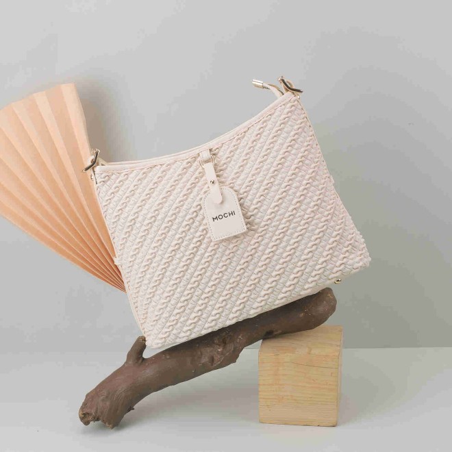 Mochi Women Off White Casual Sling Bag