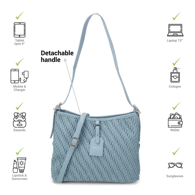 Mochi Women Blue Casual Sling Bag (SKU: 66-505-45-10)