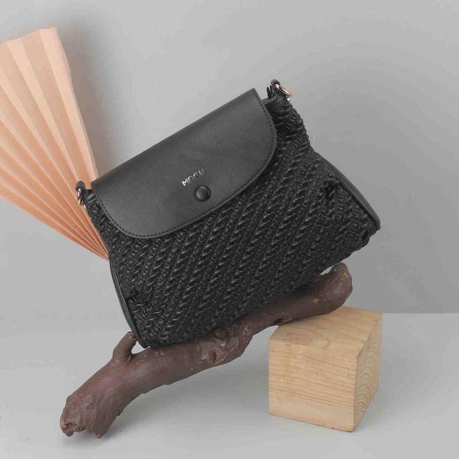 Mochi Women Black Casual Sling Bag
