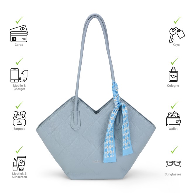Mochi Women Blue Casual Tote Bag (SKU: 66-510-45-10)