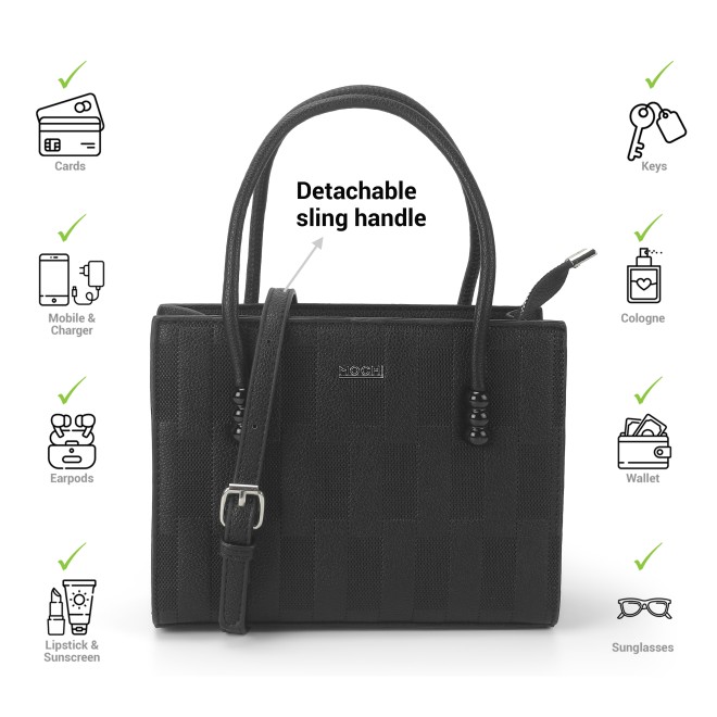 Mochi Women Black Casual Satchels (SKU: 66-518-11-10)