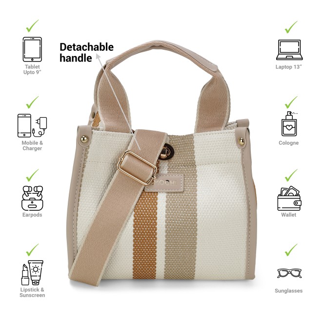 Mochi Women Beige Casual Sling Bag (SKU: 66-520-20-10)