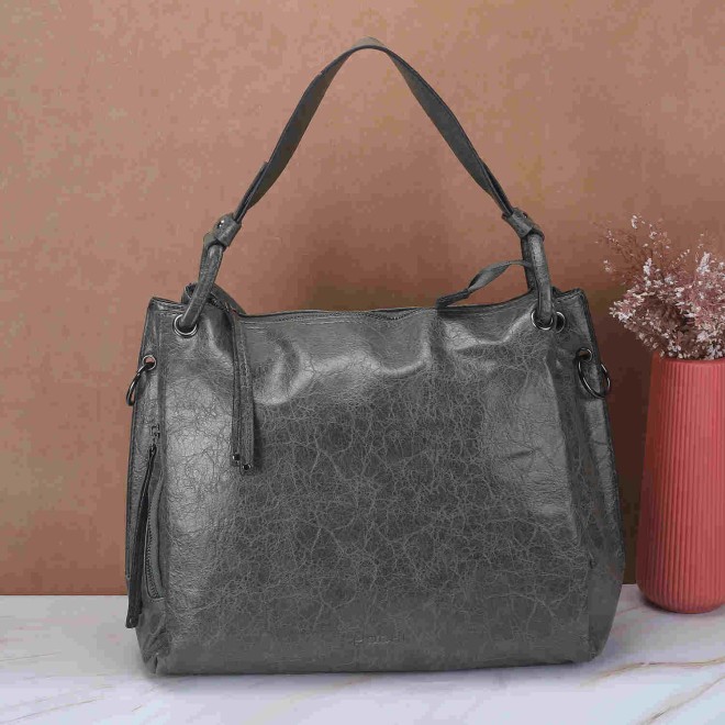 Mochi Women Grey Casual Shoulder Bag