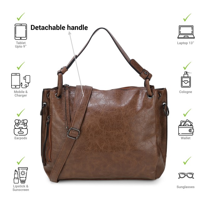 Mochi Women Brown Casual Shoulder Bag (SKU: 66-522-12-10)