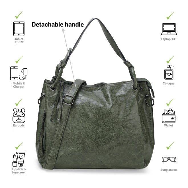 Mochi Women Green Casual Shoulder Bag (SKU: 66-522-21-10)