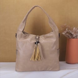 Mochi Women Beige Casual Shoulder Bag
