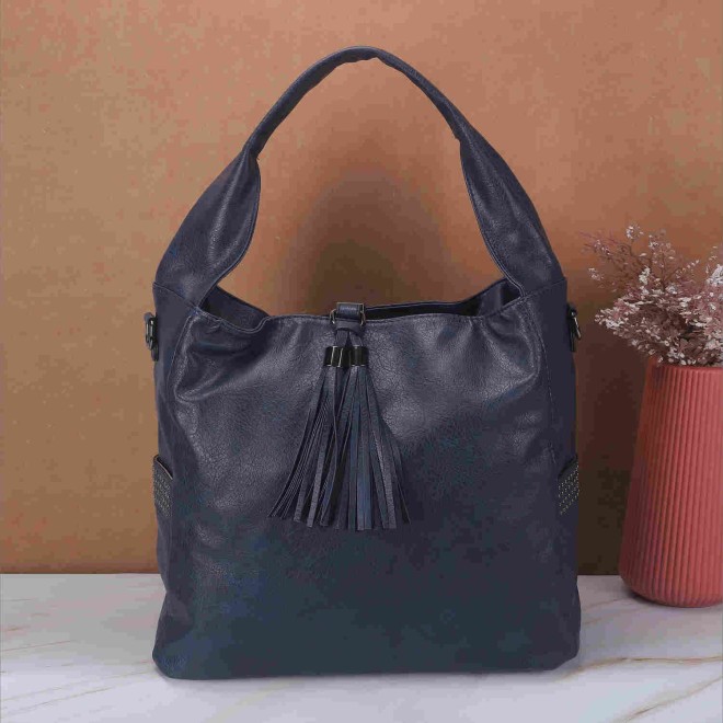 Mochi Women Navy Blue Casual Shoulder Bag