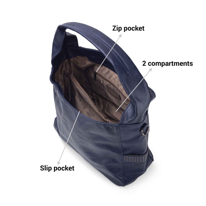 Mochi Women Navy Blue Casual Shoulder Bag (SKU: 66-523-17-10) Mochi Women Navy Blue Casual Shoulder Bag (SKU: 66-523-17-10)