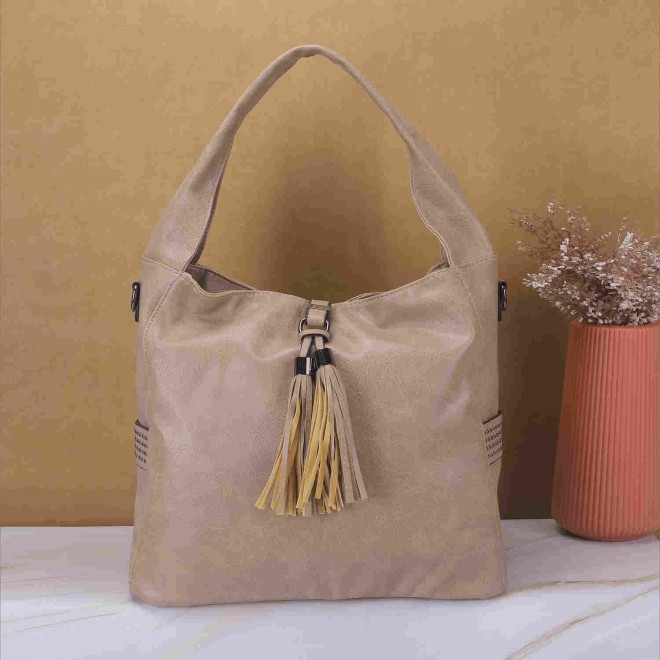 Mochi Women Beige Casual Shoulder Bag