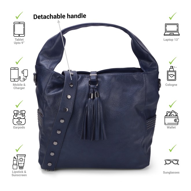 Mochi Women Navy Blue Casual Shoulder Bag (SKU: 66-523-17-10)