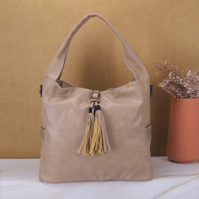 Mochi Women Beige Casual Shoulder Bag (SKU: 66-523-20-10)
