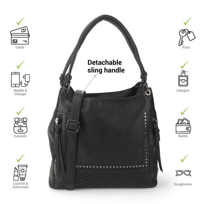 Mochi Women Black Casual Shoulder Bag (SKU: 66-524-11-10)