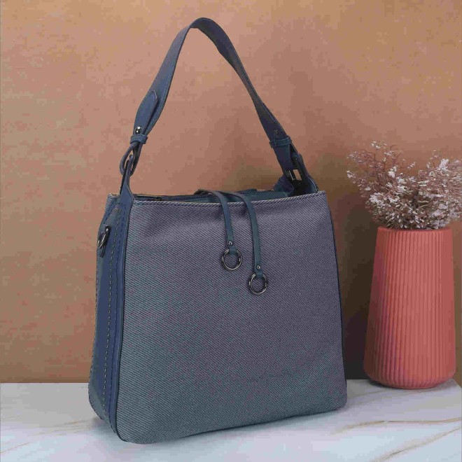 Mochi Women Navy Blue Casual Shoulder Bag