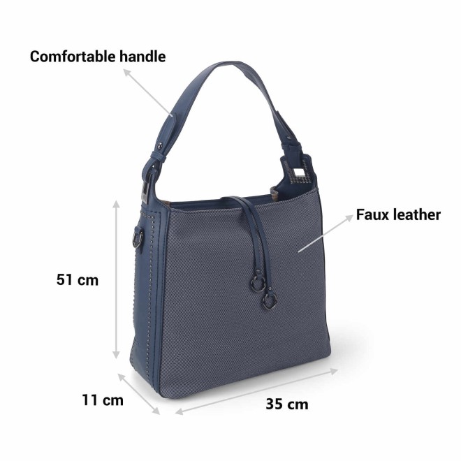 Mochi Women Navy Blue Casual Shoulder Bag (SKU: 66-525-17-10) Mochi Women Navy Blue Casual Shoulder Bag (SKU: 66-525-17-10)