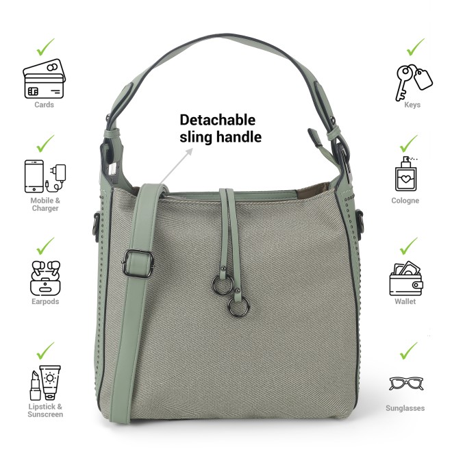 Mochi Women Green Casual Shoulder Bag (SKU: 66-525-21-10)