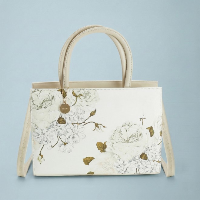 Women Beige Satchel Bag