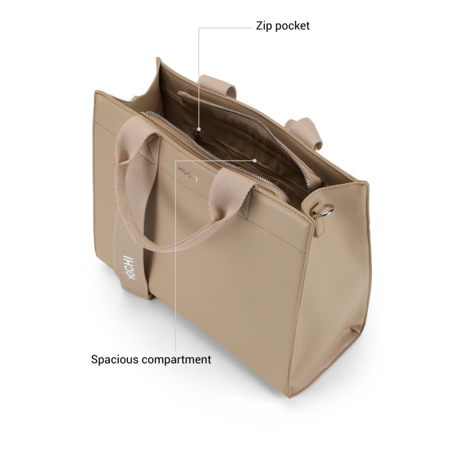 Mochi Women Beige Satchel Bag (SKU: 66-592-20-10)