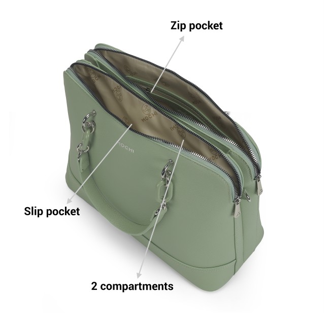 Mochi Women Green Hand Bags Satchel Bags (SKU: 66-604-21-10)