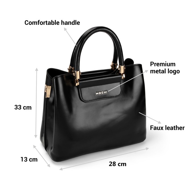 Mochi Women Black Hand Bags Satchel Bags (SKU: 66-609-11-10)