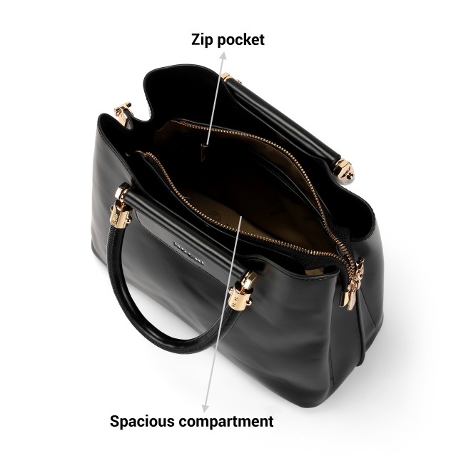 Mochi Women Black Hand Bags Satchel Bags (SKU: 66-609-11-10)