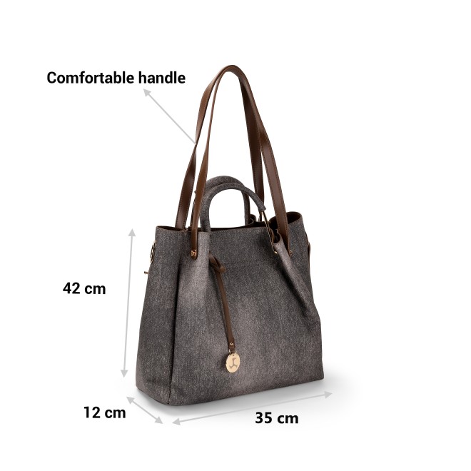 Mochi Women Grey Hand Bags Satchel Bags (SKU: 66-610-14-10)