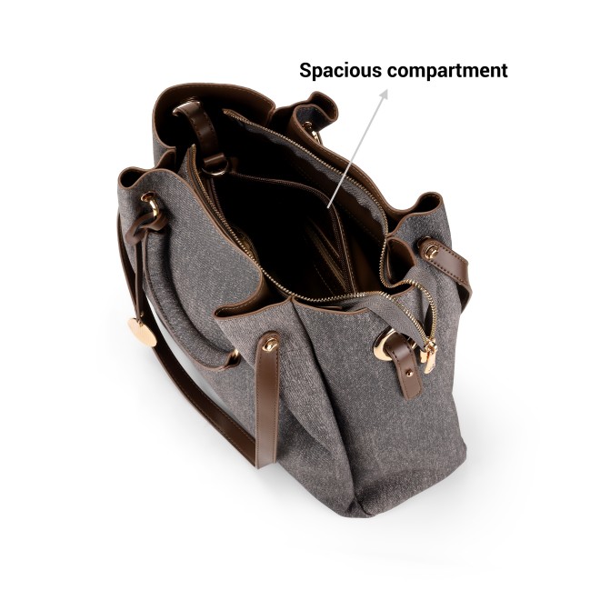 Mochi Women Grey Hand Bags Satchel Bags (SKU: 66-610-14-10)