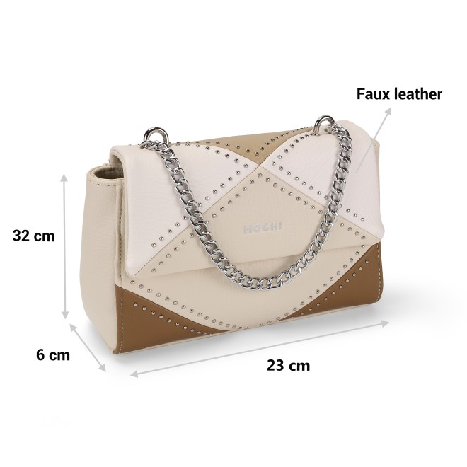 Mochi Women Off-white Hand Bags Sling Bags (SKU: 66-614-66-10)