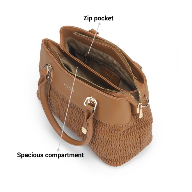 Mochi Women Tan Hand Bags Satchel Bags (SKU: 66-663-23-10)