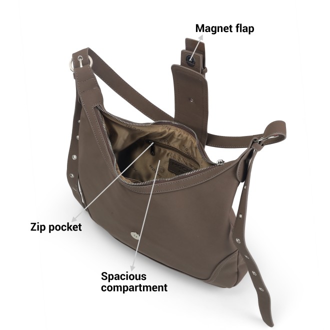 Mochi Women Khaki Hand Bags Shoulder Bag (SKU: 66-670-62-10) Mochi Women Khaki Hand Bags Shoulder Bag (SKU: 66-670-62-10)