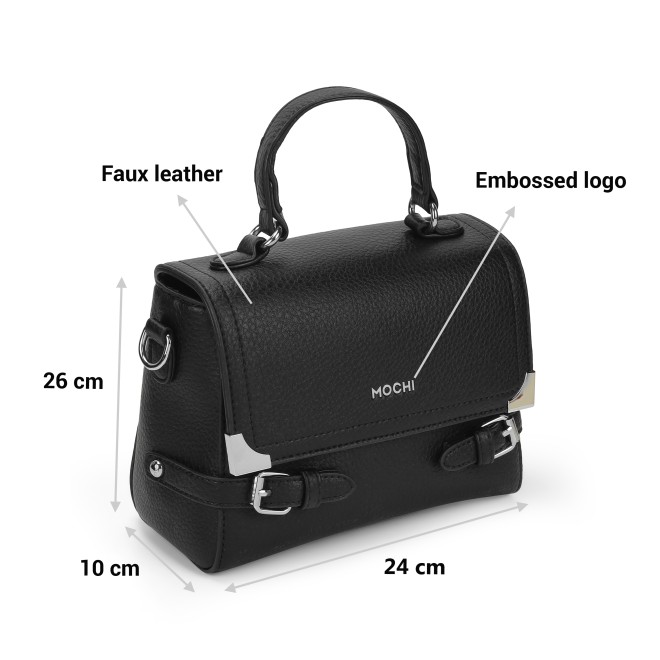 Mochi Women Black Hand Bags Satchel Bags (SKU: 66-682-11-10)