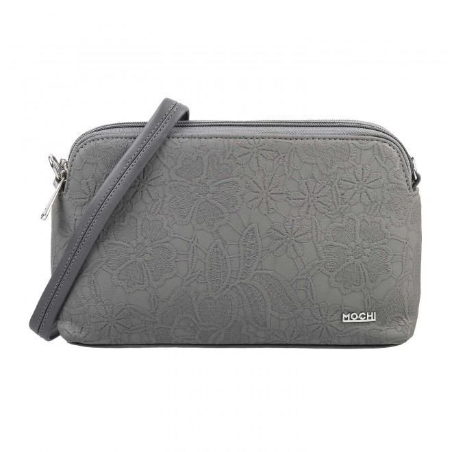 Mochi Women Grey Bag Zip Top Sling