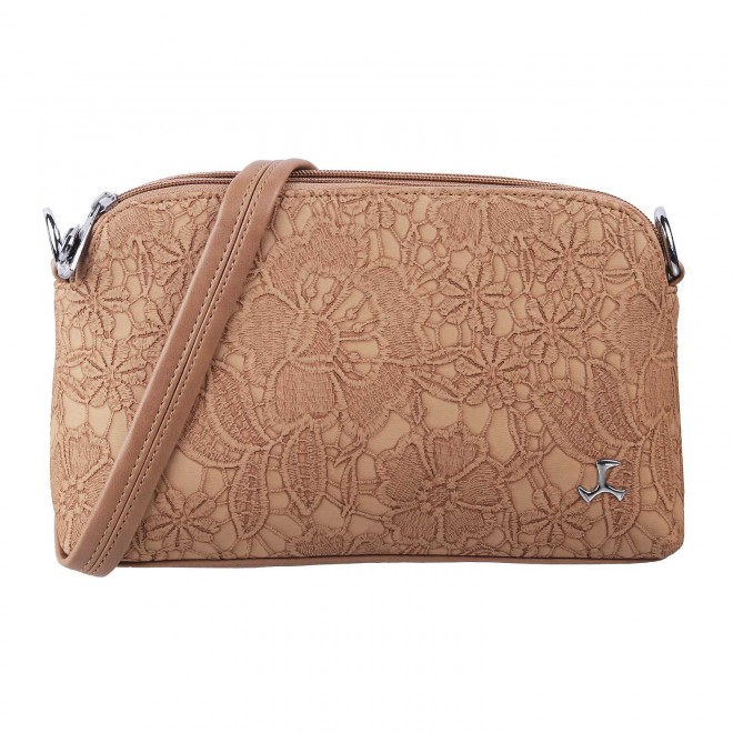 Mochi Women Beige Bag Zip Top Sling