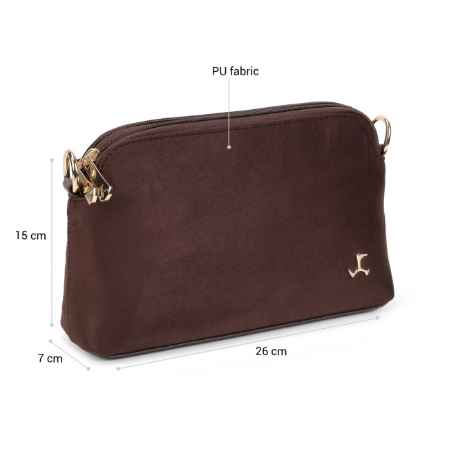 Mochi Women Brown-suede Sling Bag (SKU: 66-6881-35-10)