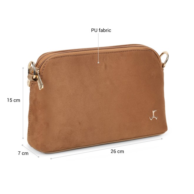 Mochi Women Tan-suede Sling Bag (SKU: 66-6881-38-10)