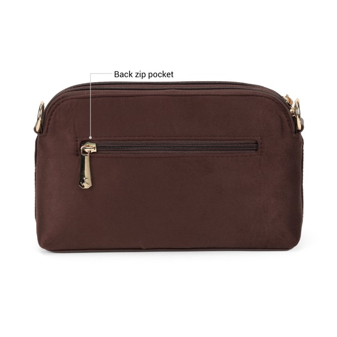 Mochi Women Brown-suede Sling Bag (SKU: 66-6881-35-10)