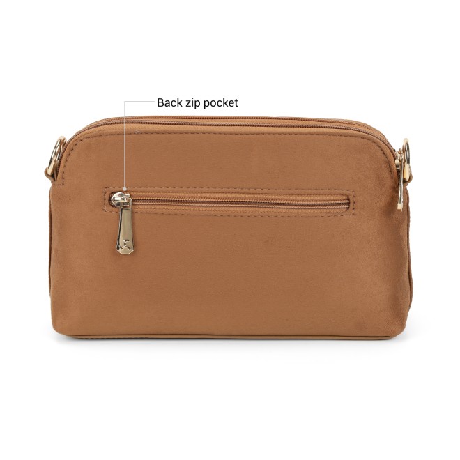 Mochi Women Tan-suede Sling Bag (SKU: 66-6881-38-10)
