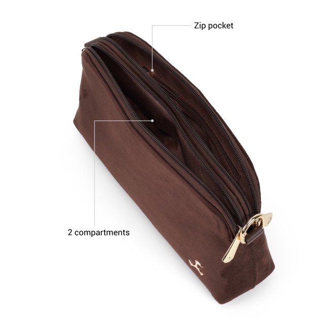 Mochi Women Brown-suede Sling Bag (SKU: 66-6881-35-10)