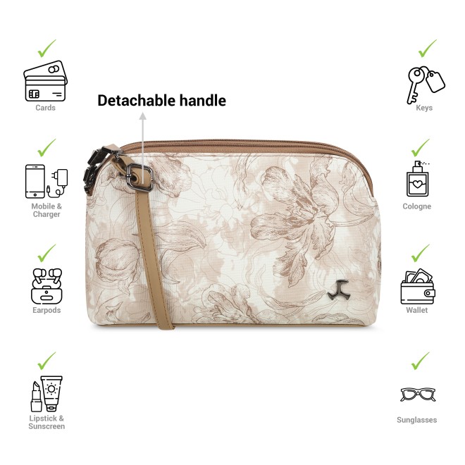 Mochi Women Beige Casual Sling Bag (SKU: 66-700-20-10)
