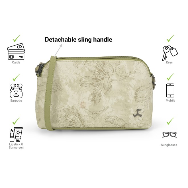 Mochi Women Green Casual Sling Bag (SKU: 66-700-21-10)