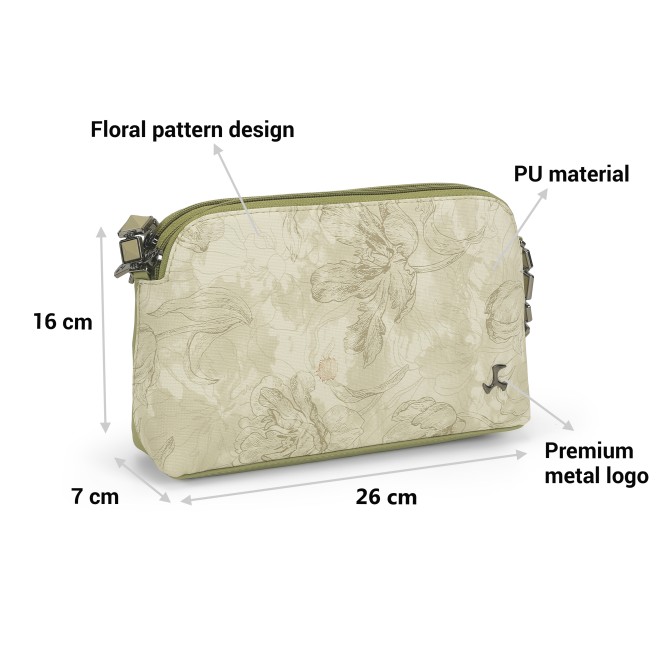 Mochi Women Green Casual Sling Bag (SKU: 66-700-21-10)