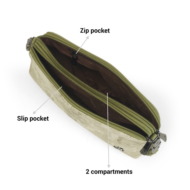 Mochi Women Green Casual Sling Bag (SKU: 66-700-21-10)