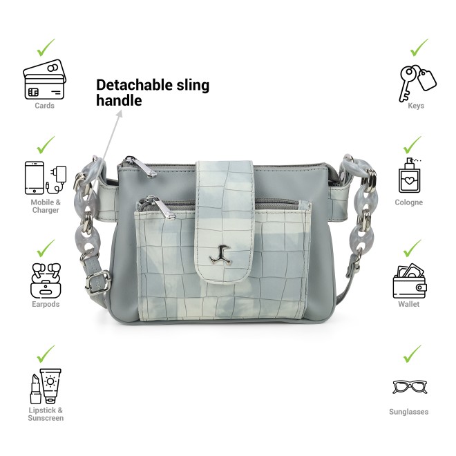 Mochi Women Light-grey Shoulder Bag (SKU: 66-706-59-10) Mochi Women Light-grey Shoulder Bag (SKU: 66-706-59-10)