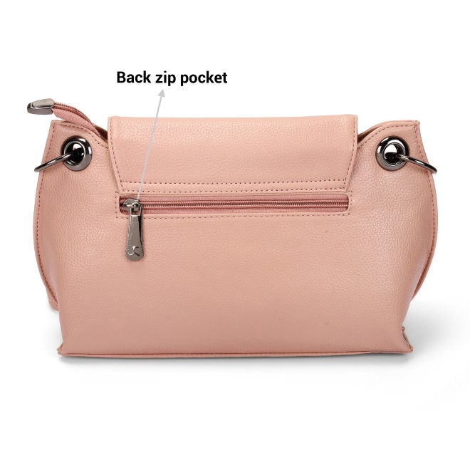 Mochi Women Pink Hand Bags Flap Over Sling (SKU: 66-712-24-10)