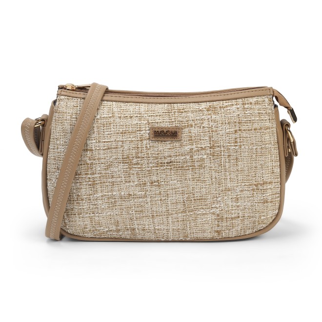 Mochi Women Beige Hand Bags Sling Bags