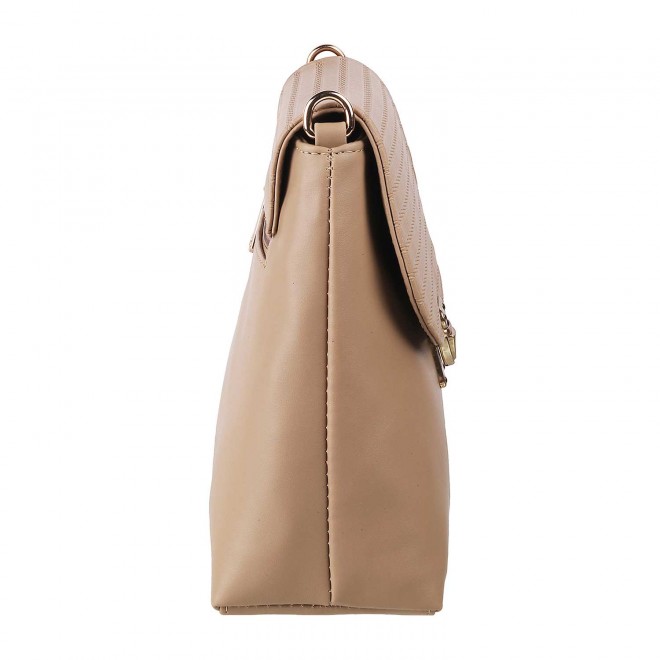 Mochi Women Beige Flap Over Sling (SKU: 66-7212-20-10)