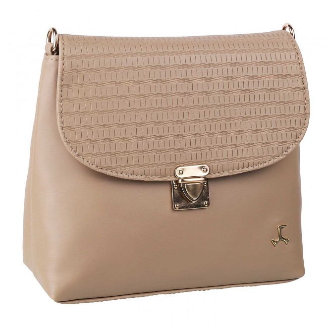 Mochi Women Beige Flap Over Sling (SKU: 66-7212-20-10)