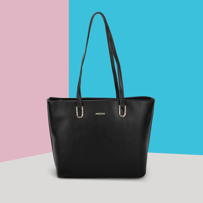 Women Black Casual Tote Bag