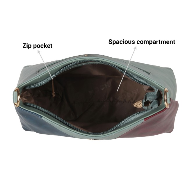 Mochi Women Light-Green Hand Bags Zip Top Sling (SKU: 66-7355-60-10)