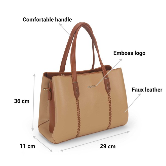 Mochi Women Beige Casual Satchels (SKU: 66-739-20-10)